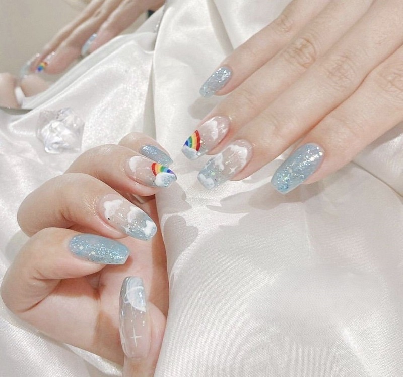 Hình ảnh nail cầu vồng 1