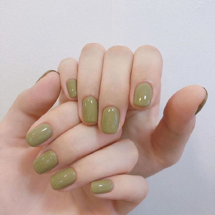 Hình ảnh nail màu xanh bơ 1