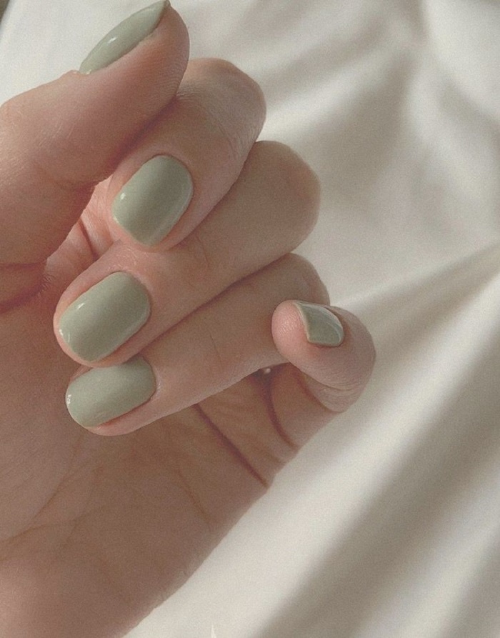 Hình ảnh nail màu xanh bơ 5