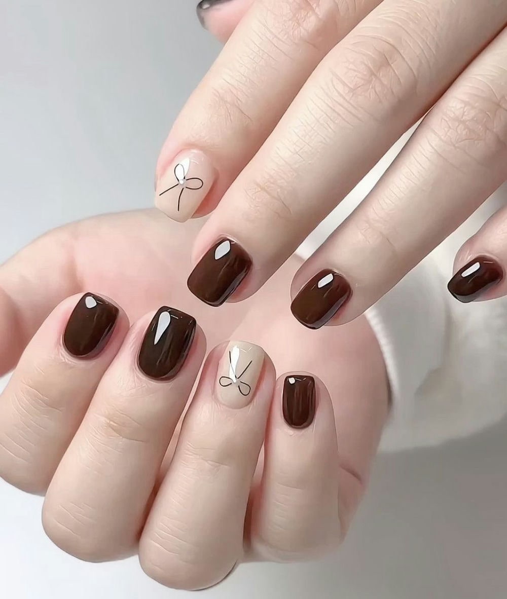 Nail 2 màu cực đẹp