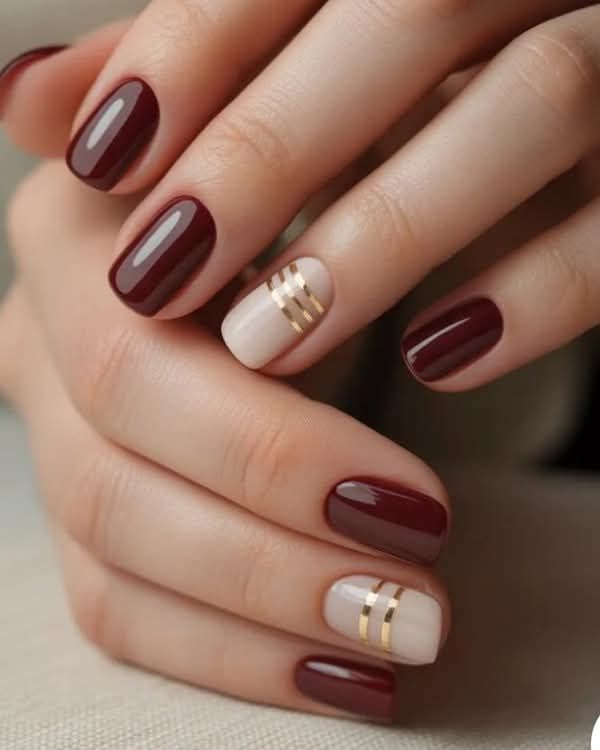 Nail 2 màu sang trọng