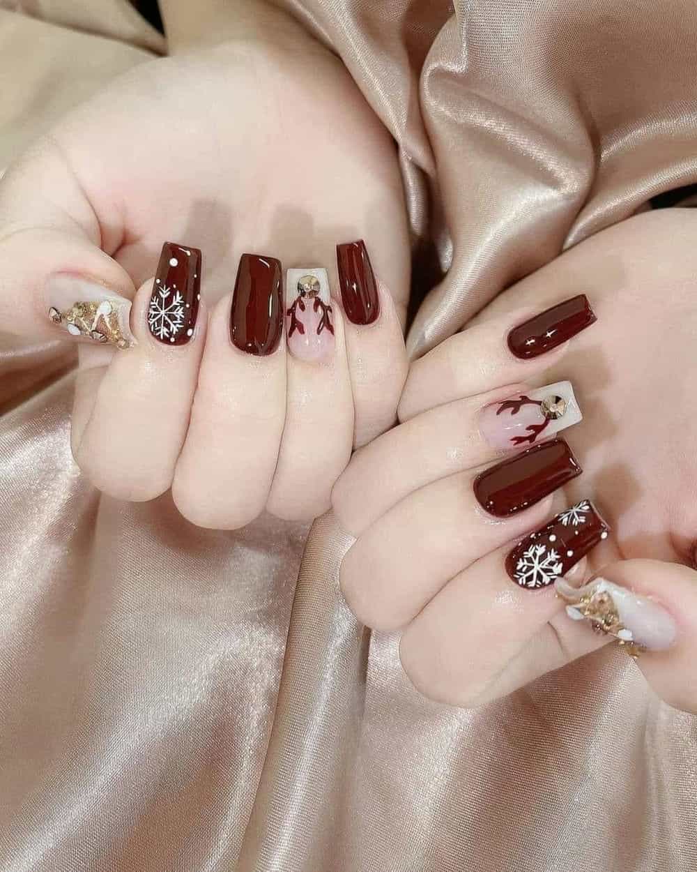 Nail ẩn xà cừ sáng bóng