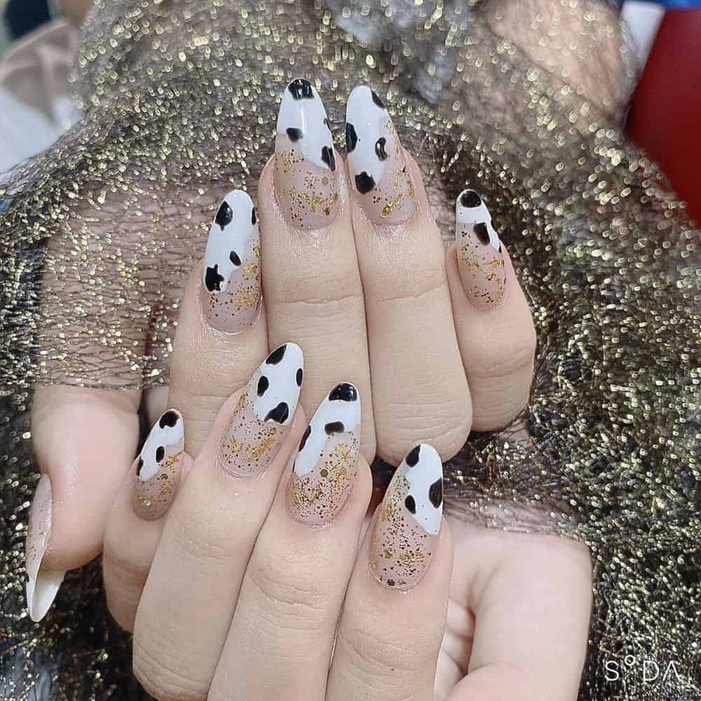 Nail bò sữa dáng vuông