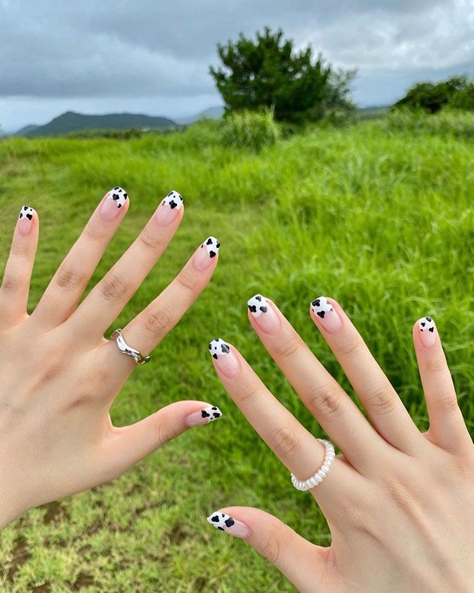 Nail bò sữa phối màu