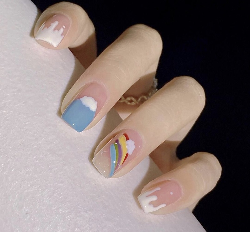 Nail cầu vồng 1