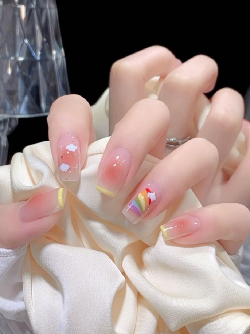 Nail cầu vồng 4