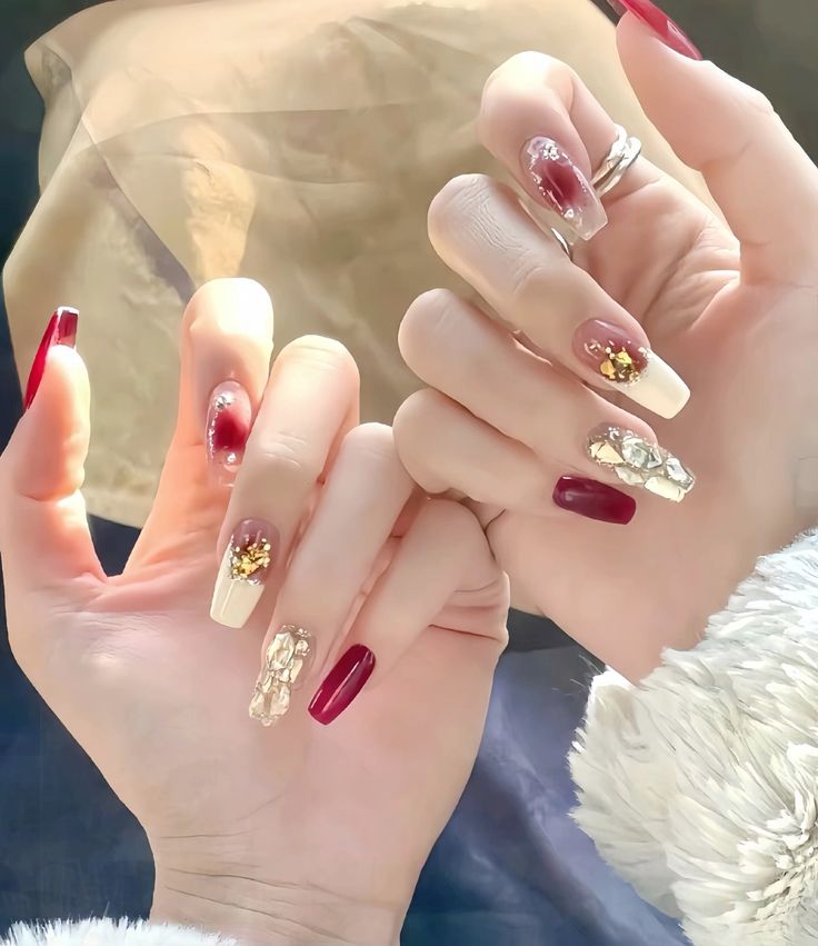 Nail cổ trang phối màu đẹp