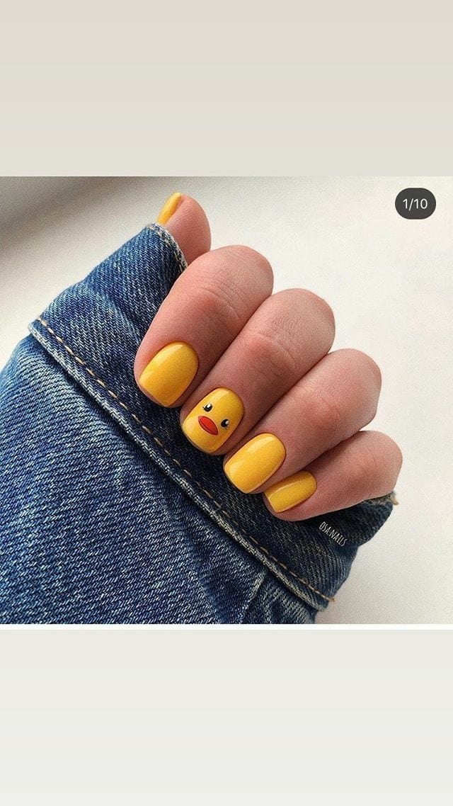 Nail con vịt đơn giản xinh.
