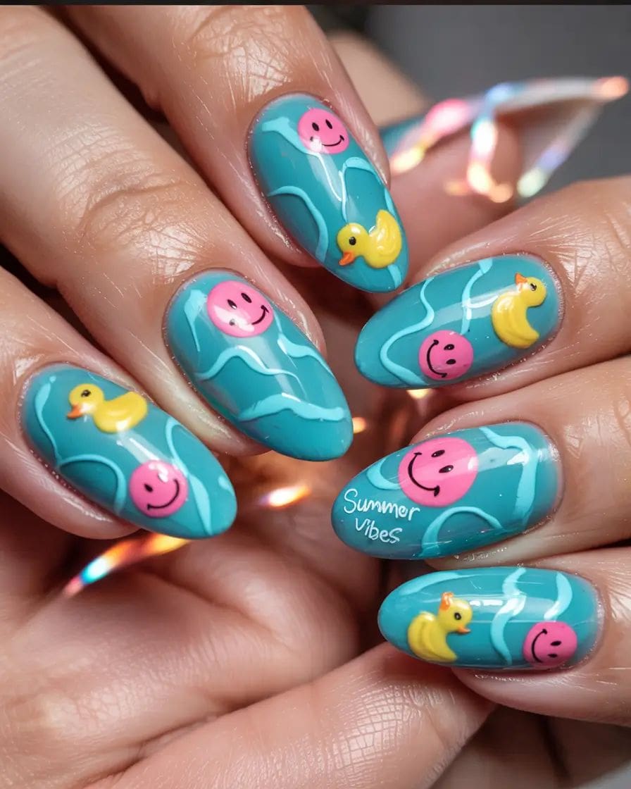 Nail con vịt style Hàn Quốc.