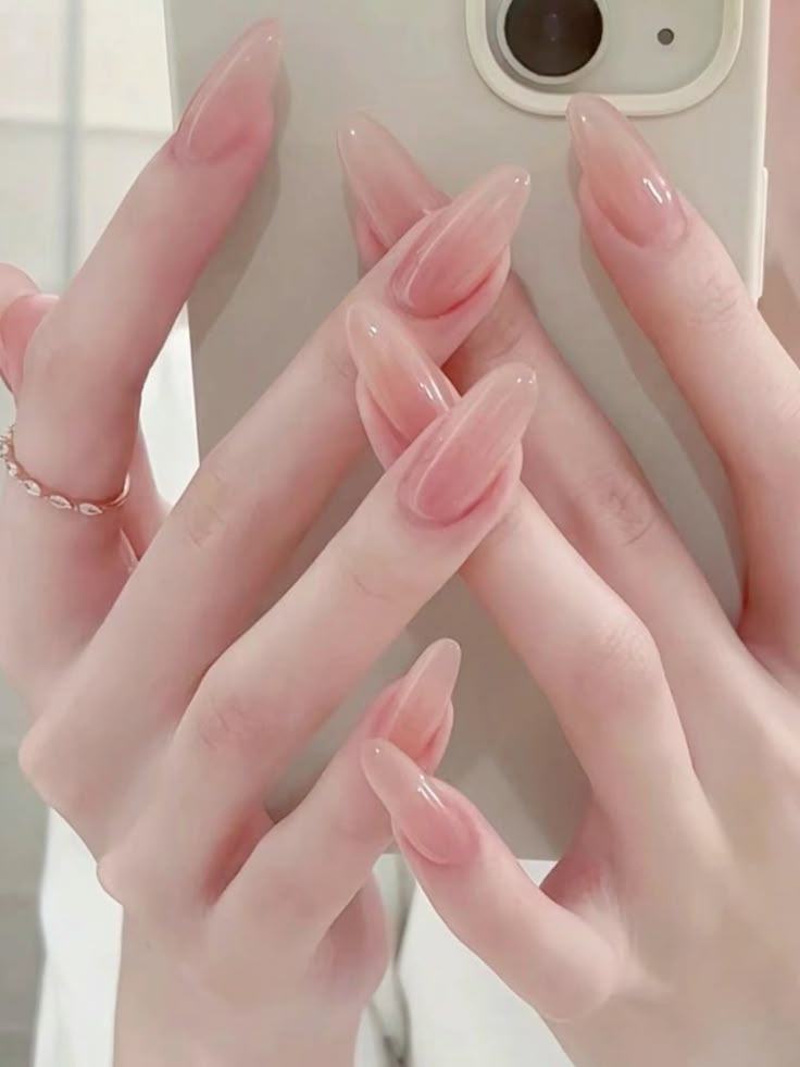 Nail màu hồng pastel đẹp