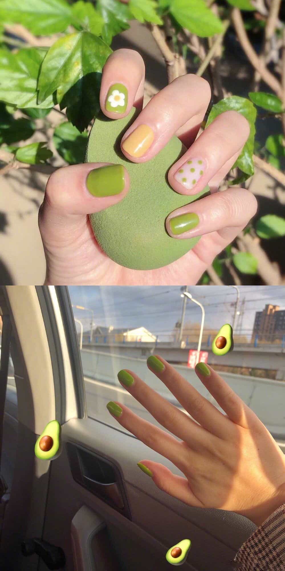 Nail màu nude cho hocsinh.