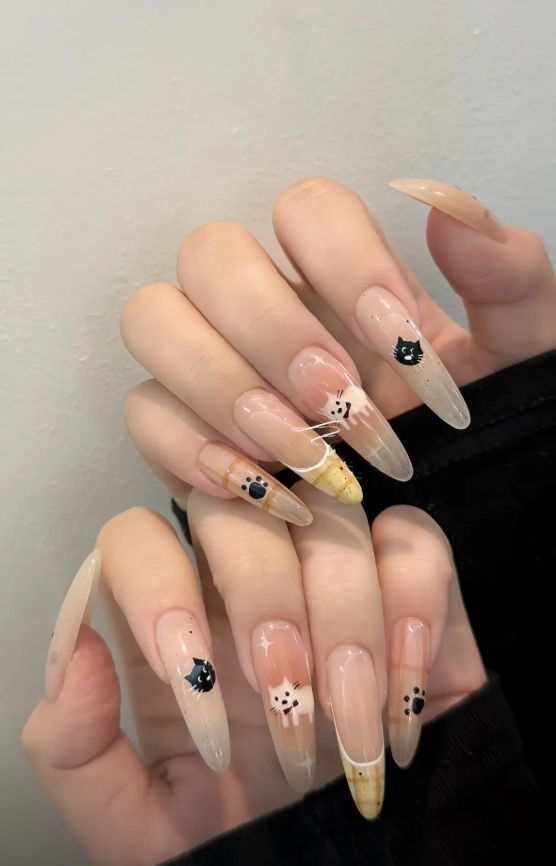 Nail móng nhọn tròn sang