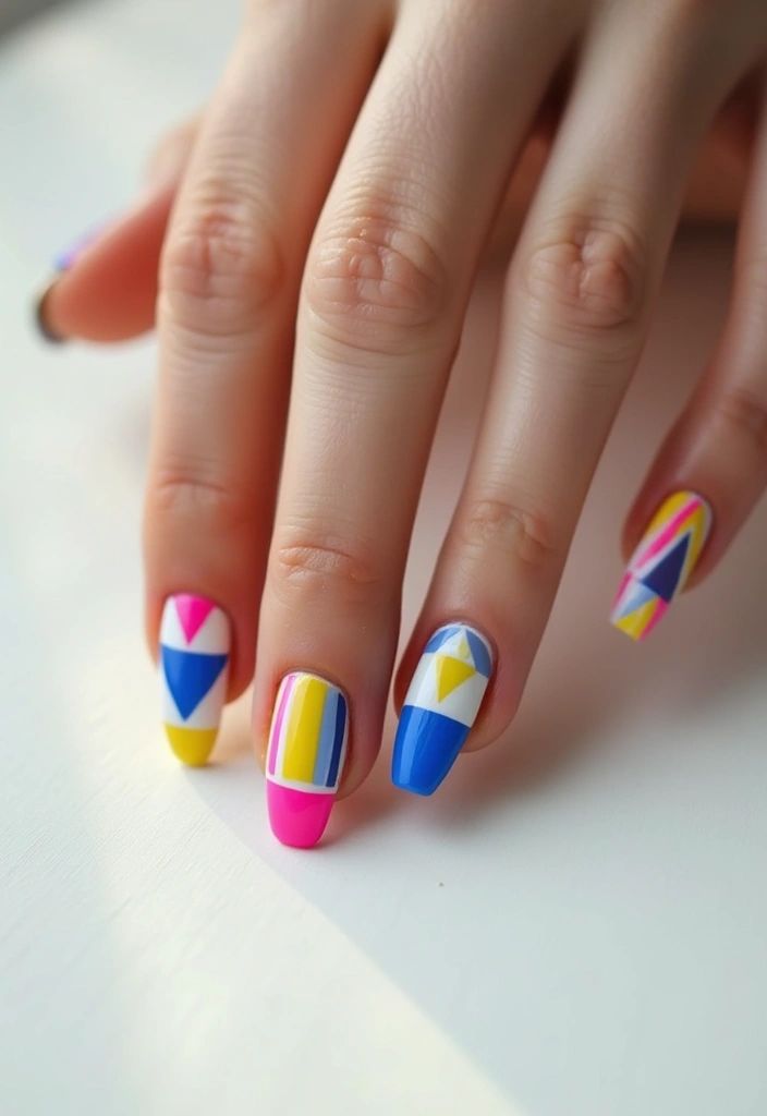 Nail nhiều màu pastel nhẹ