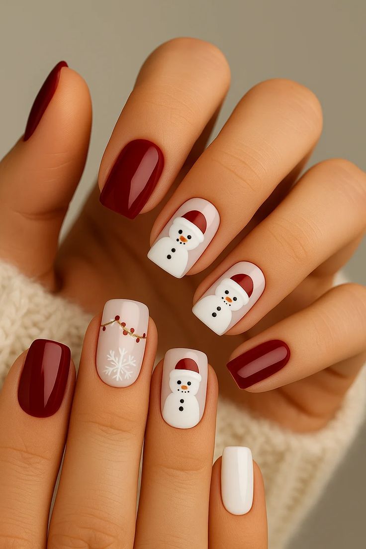 Nail noel họa tiết kẹo