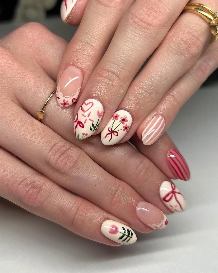 Nail vẽ cute 4