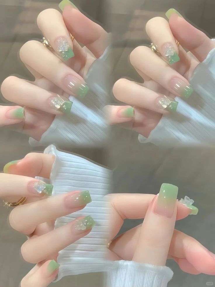 Nail xanh coban thời thượng.