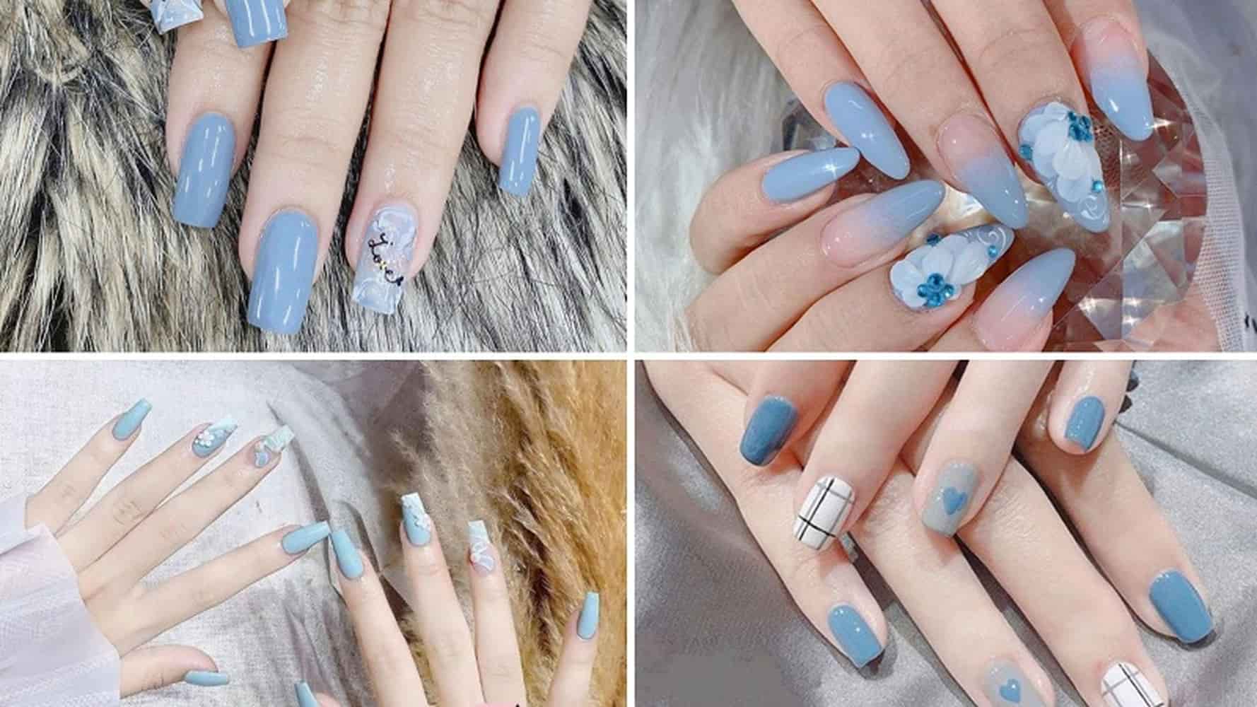 Nail xanh dương hợp xu hướng