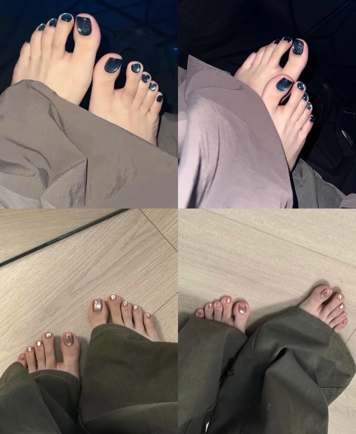 ảnh nail chân mắt mèo