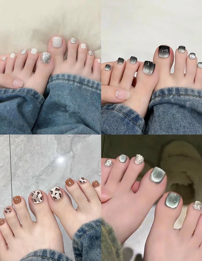 ảnh nail chân mắt mèo sang