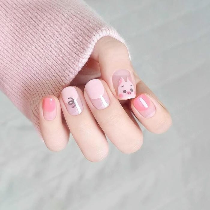 anh-nail-hinh-con-heo-sieu-cute