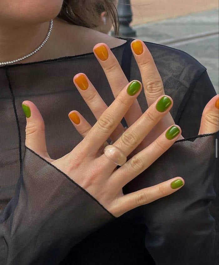 ảnh nail sơn trơn đáng yêu xỉu
