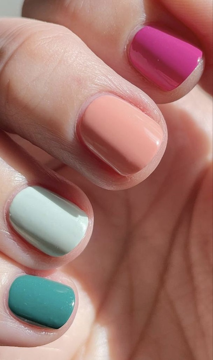 ảnh nail sơn trơn sang chảnh