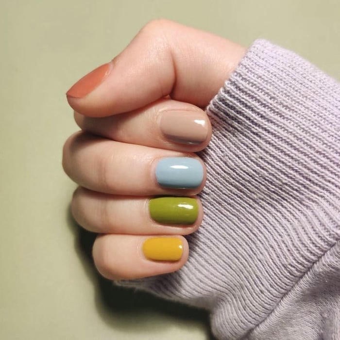 ảnh nail sơn trơn siêu đẹp