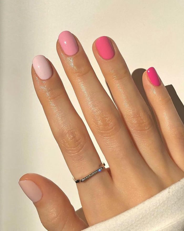 ảnh nail sơn trơn xinh nhất