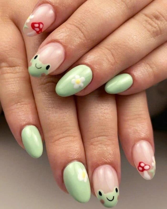 cách vẽ nail hoa đơn giản