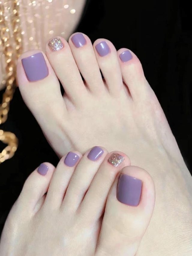 nail chân sơn trơn đẹp nhất
