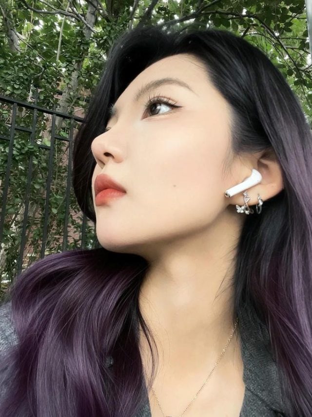 tóc highlight đuôi ngầu