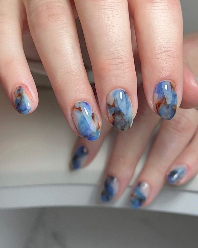 hình nail vân đá 2