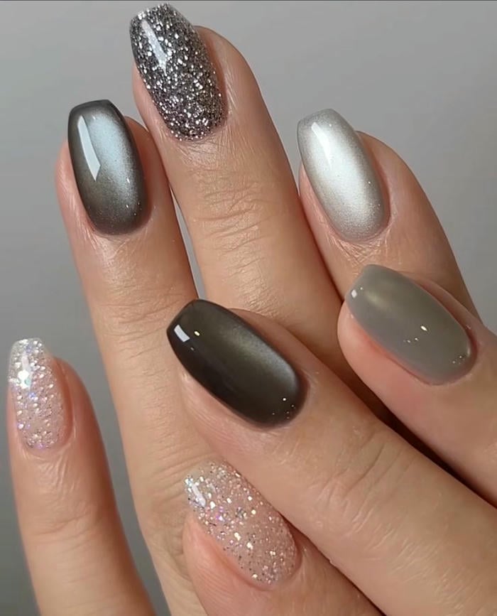 màu mắt mèo nail tay đẹp