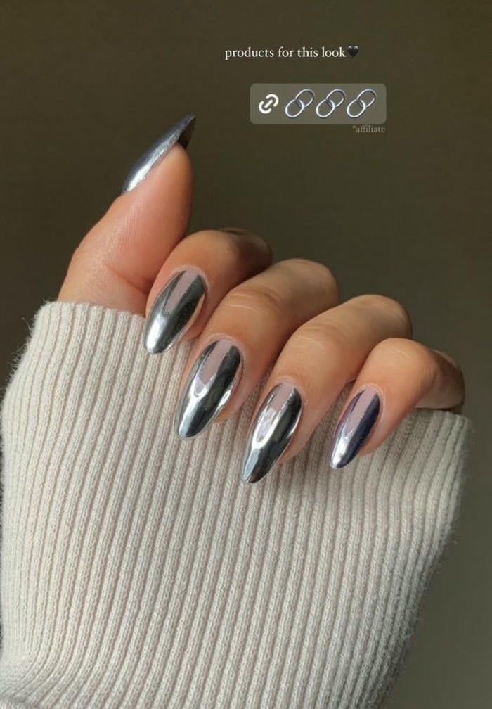mẫu nail bạc đẹp