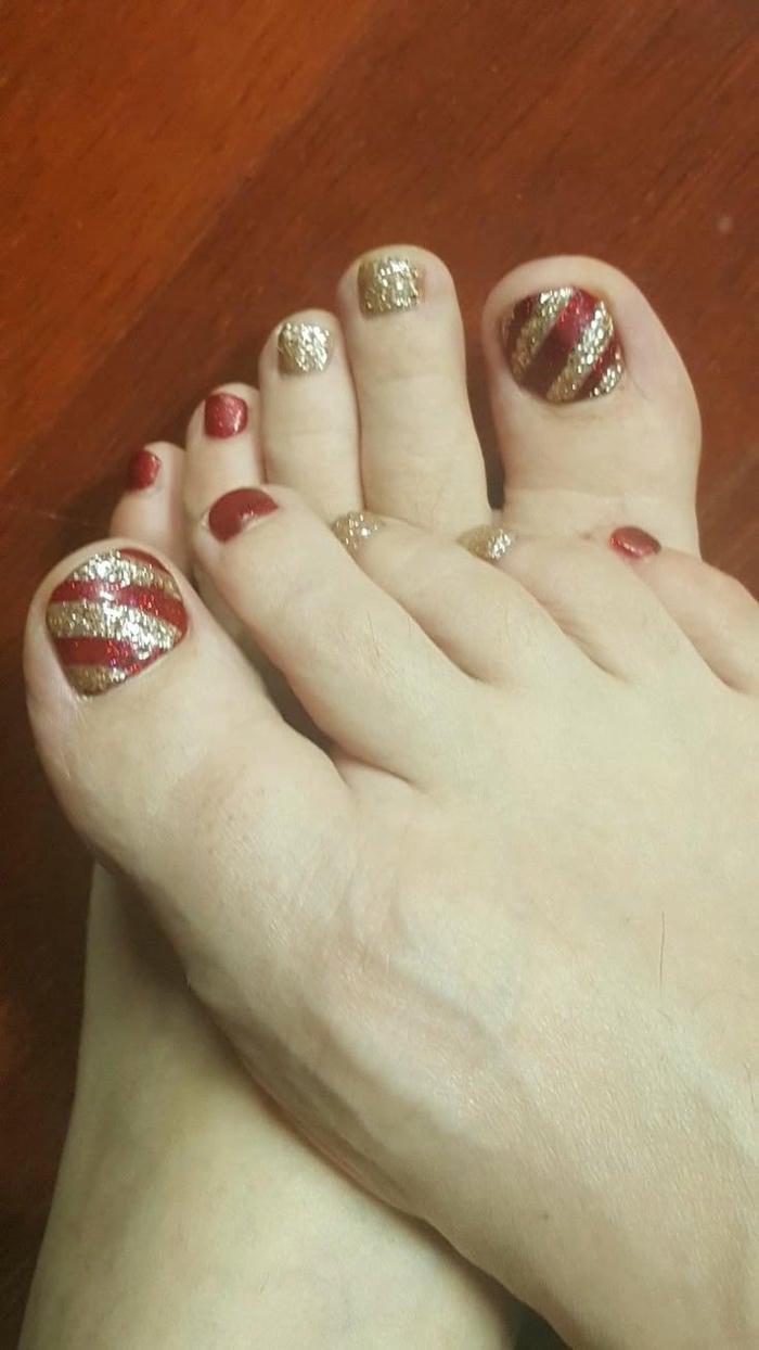 mẫu nail chân noel đẹp nhất