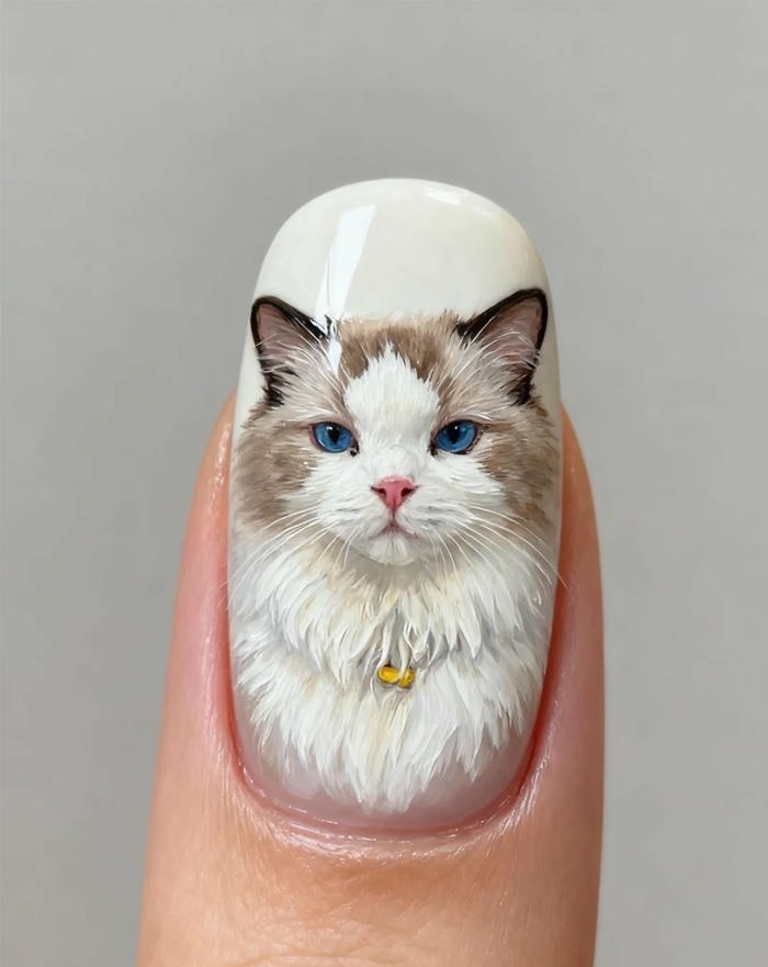 mẫu nail con vật dễ thương