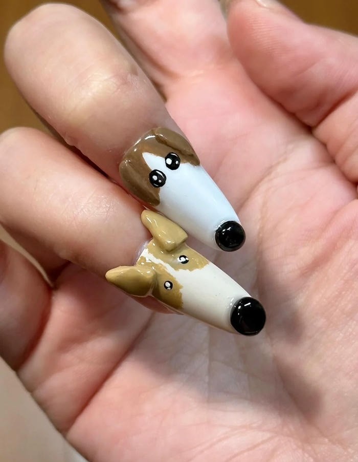 mẫu nail con vật độc đáo