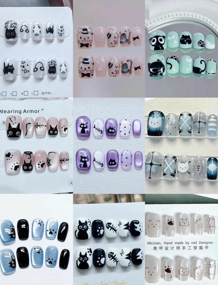 mẫu nail con vật nổi bật