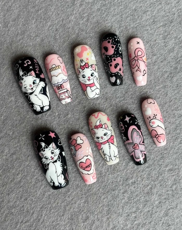 mẫu nail con vật xinh đẹp