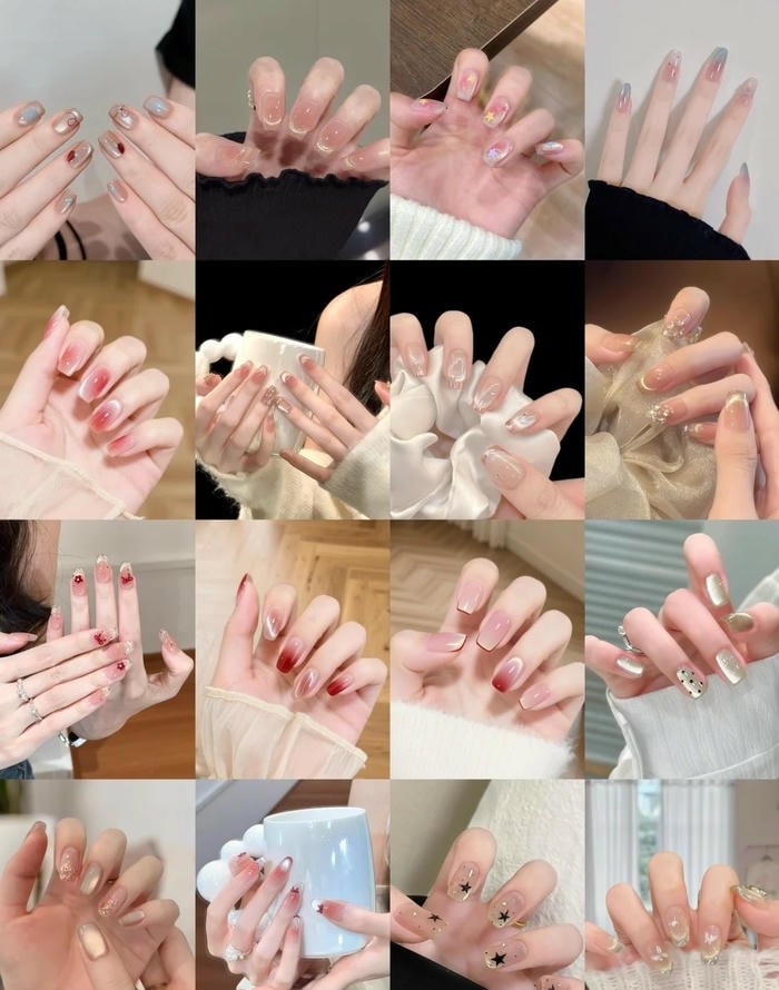 mẫu nail mắt mèo dễ thương