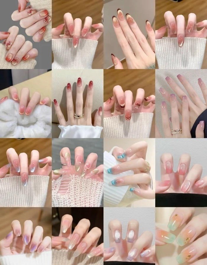 mẫu nail mắt mèo đơn giản