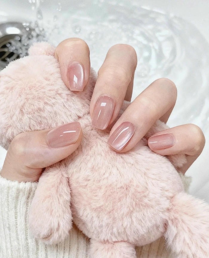 mẫu nail mắt mèo đơn giản