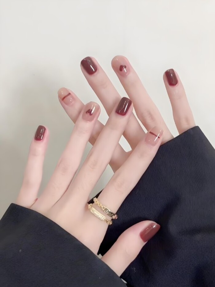 mẫu nail móng ngắn đơn giản