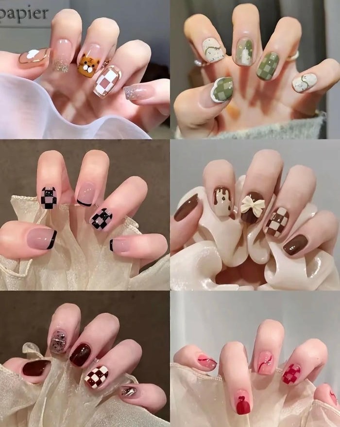 mẫu nail móng vuông đẹp