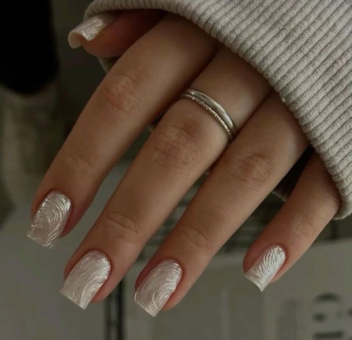 mẫu nail móng vuông đơn giản