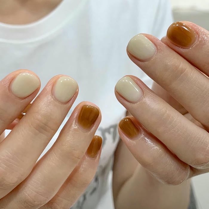 mẫu nail móng vuông ngắn