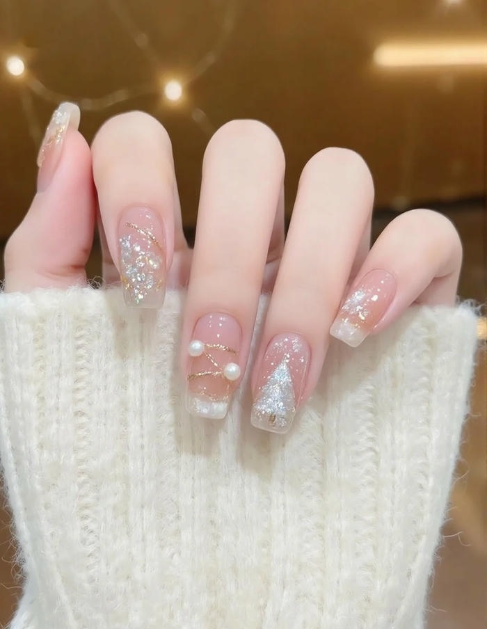 mẫu nail ngọc trai xinh đẹp