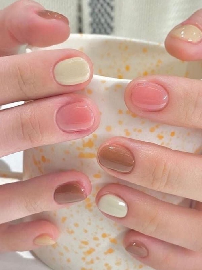 mẫu nail tay ngắn