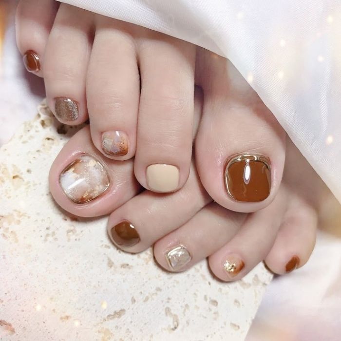 mẫu nail thạch hồng
