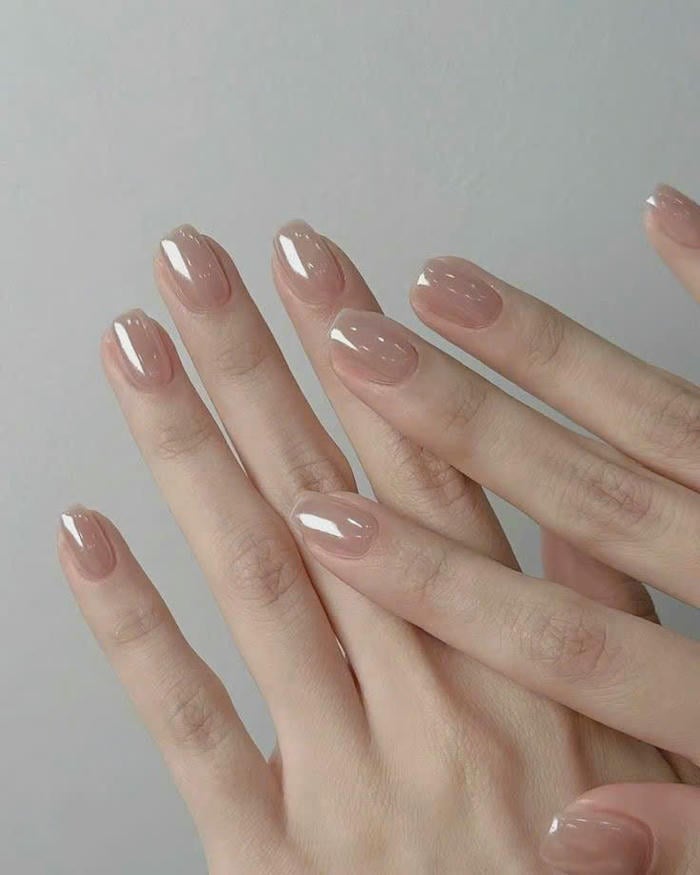 mẫu nail trắng gương xinh nhất